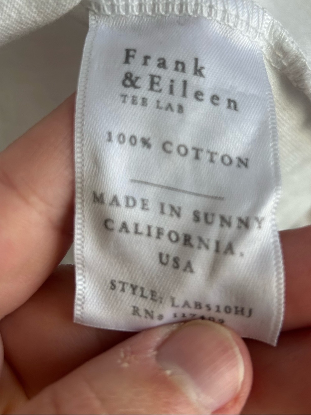 Frank & Eileen Patrick Popover Henley Sz L White - Picture 6 of 6